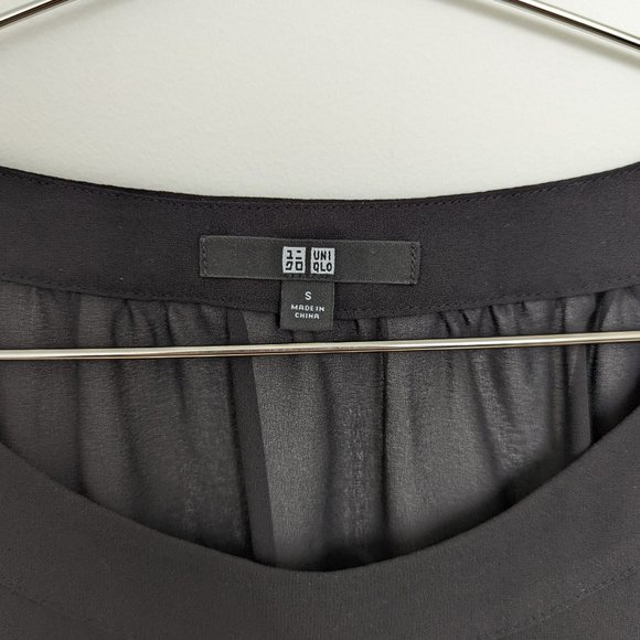 Uniqlo Sheer Top, Black, Women's S - Picture 4 of 4